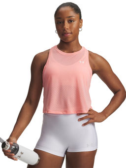 Under Armour - Womens Tech Sport Mesh Crop Tank Pink