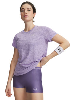 Under Armour - Womens Tech Pixelate Short Sleeve Purple