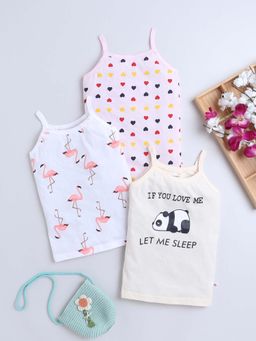 Bumzee - Multi-Color Printed Camisoles (Pack of 3)
