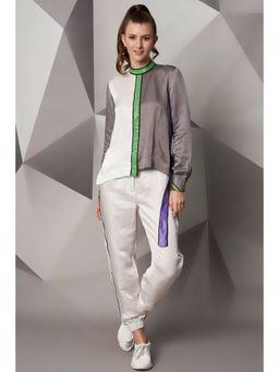 Wendell Rodricks - White Satin Linen Jogger Pant