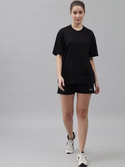 Griffel - Women Plain Basic Black T-shirt and Shorts (Set of 2)