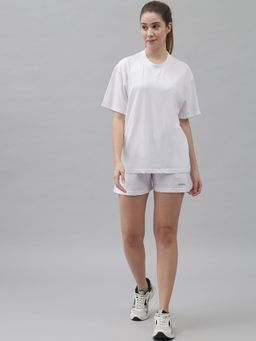 Griffel - Women Plain Basic White T-shirt and Shorts (Set of 2)