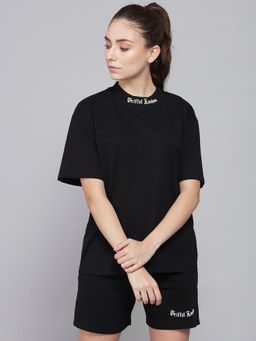 Griffel - Logo Oversized Black T-shirt & Shorts (Set of 2)