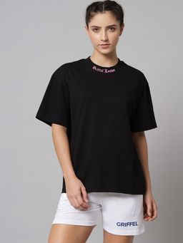 Griffel - Women Logo Oversized Black T-shirt