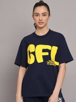 Griffel - Women Big GFL Oversized Navy T-shirt