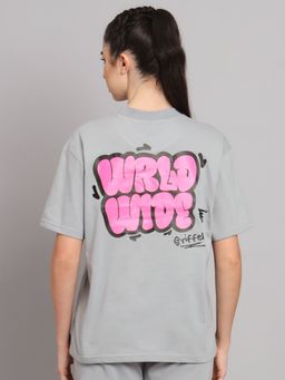 Griffel - Women WRLDWIDE Oversized Grey T-shirt