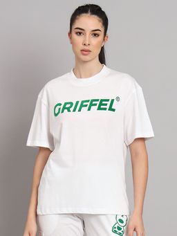 Griffel - Women logon Printed White T-shirt