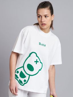 Griffel - Women Teddy Oversized White T-shirt