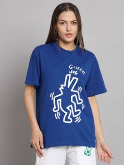 Griffel - Women Crock Oversized Royal T-shirt