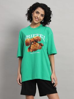 Griffel - Women upside down bear Oversized Parrot T-shirt