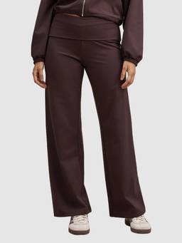 Forever New - Wren Brown Fold Waist Wide Leg Trouser