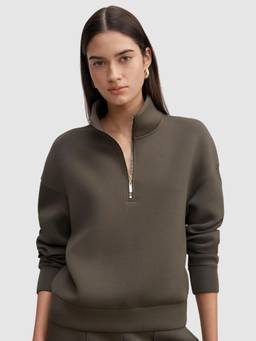 Forever New - Hattie Olive Zip Front Sweatshirt