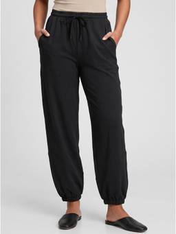 Moomaya - Women Black High Waist Joggers