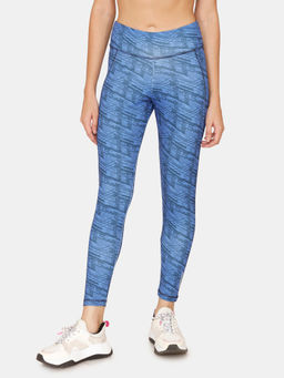 Zivame - Zelocity Quick Dry Leggings - Bright Cobalt - Blue