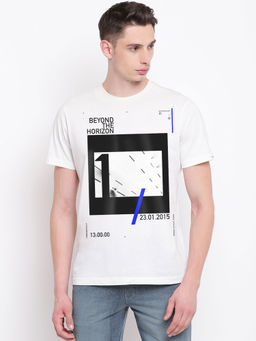 THREADCURRY - Beyond The Horizon Creative Graphic Printed T-shirt For Men