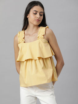 RAREISM - Yellow Solid Plain Top