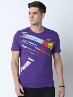 Huetrap - Mens Rap Purple Short Sleeve T-Shirt