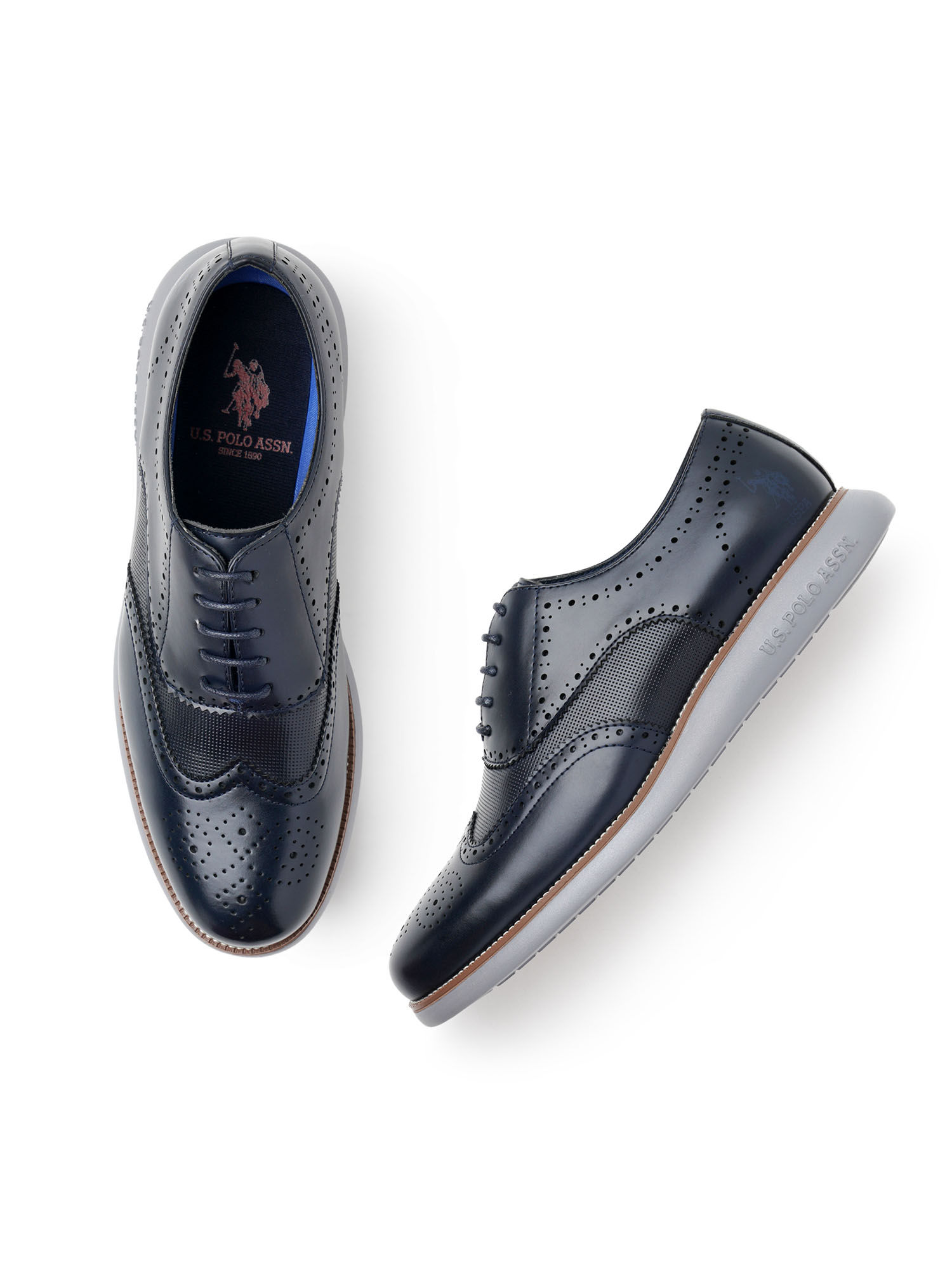 Buy U.S. POLO ASSN. Men Marco Navy Work Casuals Lace Up Shoes Online