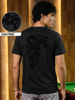 Bewakoof - Jet Black Couture Graphic Printed T-Shirt