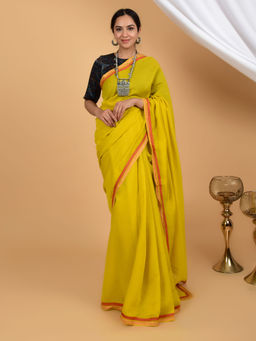 HANDME - Regal Elegance Pure Chanderi Silk Cotton Lace Saree