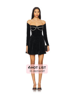 Bardot - Emlyn Velour Mini Dress