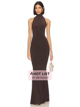 Norma Kamali - Halter Turtle Fishtail Gown