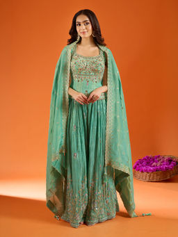 Samyukta Singhania - Embroidered Lehenga with Blouse and Dupatta