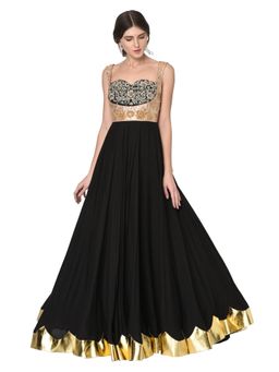 Mani Bhatia - Black Anarkali with Dupatta
