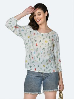 Zink London - Women White Printed Top