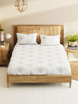 BIANCA - Super Soft 100% Cotton King Bedsheet with 2 Pillow Covers Green (Set of 3)