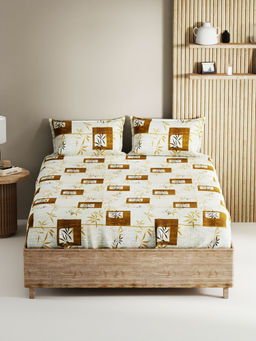 BIANCA - Soft 100% Natural Cotton, King Size Double Bedsheet with 2 Pillow Covers Green (Set of 3)