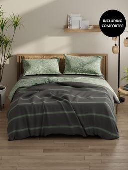 KOPA - Smooth Double Comforter with 1 Double Bedsheet 2 Pillow Covers Multi-Color (Set of 3) (Queen)