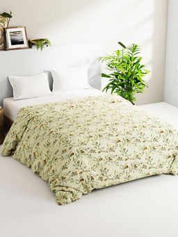 BIANCA - Super Soft 100% Natural Cotton Fabric Comforter For All Weather Yellow (Queen)