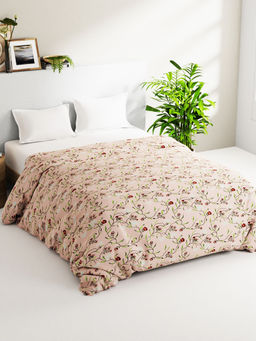 BIANCA - Super Soft 100% Natural Cotton Fabric Comforter For All Weather Pink (Queen)