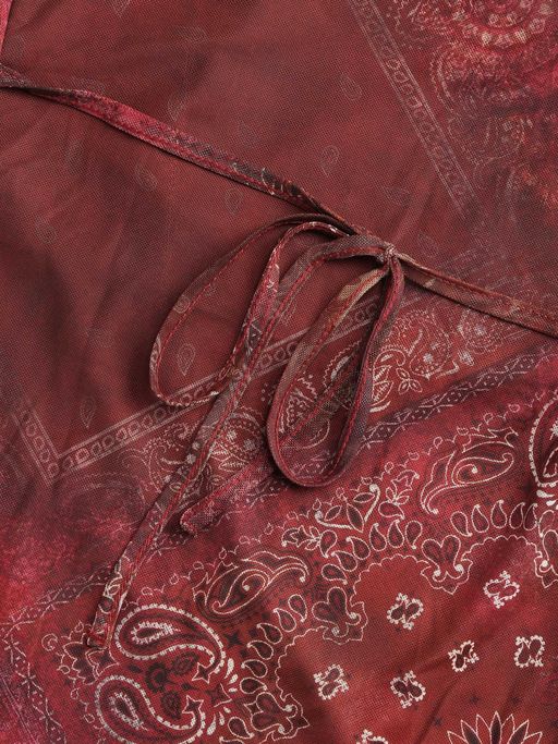 cider paisley pattern mesh maxi dress Buy Cider Red Paisley Pattern Mesh Maxi Dress (S) Online