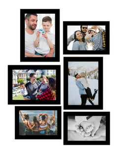 eCraftIndia - Memory Wall Collage Photo Frame - Set of 6 Photo Frames