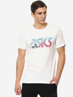 ASICS - Jpn View Ss Tee 1 Cream Men Sportstyle T-shirts