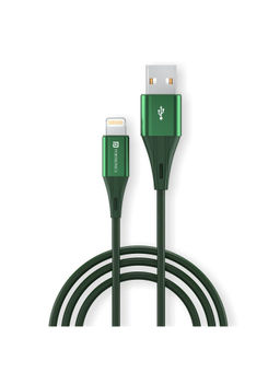Portronics - Connect B+ 8 Pin USB Cable 3.0 Amp Output with Charge & Data Sync with 1m Green
