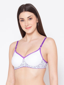Groversons Paris Beauty - Women Full Coverage Everyday T-Shirt Bra - White