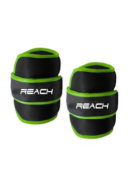 Reach - Premium Adjustable Ankle Weights Fitness (1 kg, Green)
