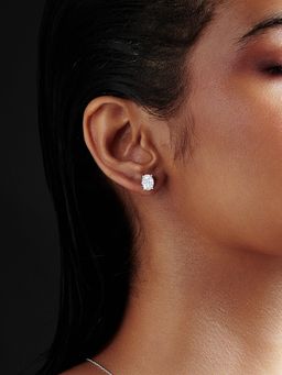 MISS JO - Oval Shaped Solitaire Stud Earrings