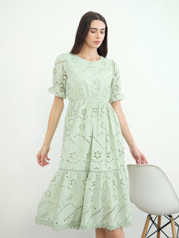 Styli - Women Self Design Cotton Dress
