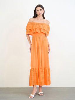 Styli - Women Self Design Cotton Dress