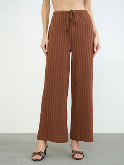 Styli - Women Self Design Cotton Lycra Pant