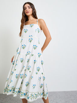 Styli - Women Printed Rayon Dress