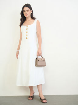 Styli - Women Solid/Plain Cotton Dress