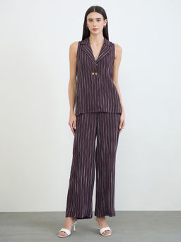Styli - Women Stripes Pure Cotton Co-Ord Set