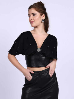 Saint G - Women Solid/Plain Leather Jacket