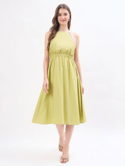 Madame - Women Embroidered Viscose Dress