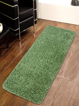 Saral Home - Green Soft Shaggy Runner-45X120 Cm